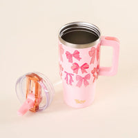 20oz Bow Flip Straw Tumbler