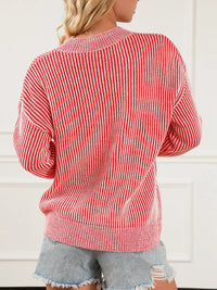 Sally Red Striped Sweater