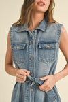 Missy Sleeveless Denim Dress