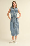 Missy Sleeveless Denim Dress