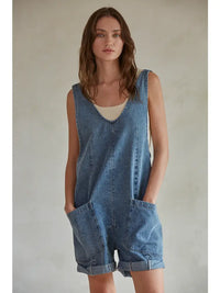 Denim Short Overalls