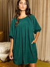 Maci Green Corduroy Dress