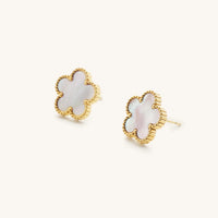 Nikki Smith - White Shell Flora Earrings