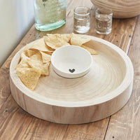 Chip Holder With Dip Bowl