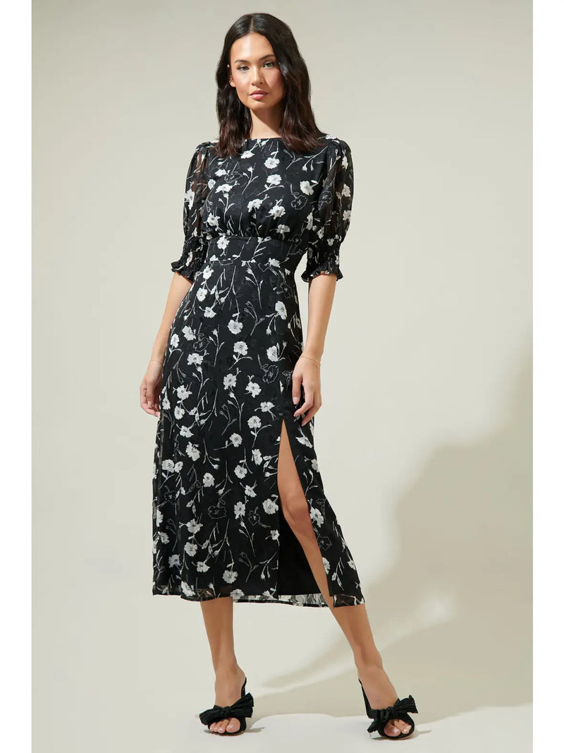 Begonia Floral Midi Dress