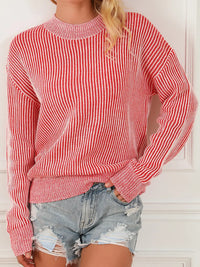 Sally Red Striped Sweater