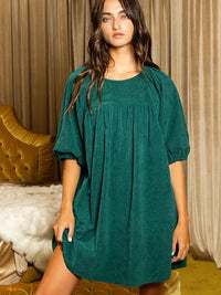 Maci Green Corduroy Dress