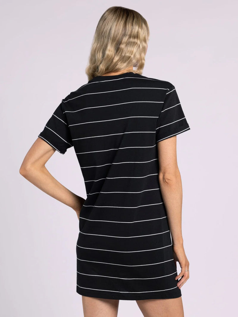 Kickback Dress - Black Stripe