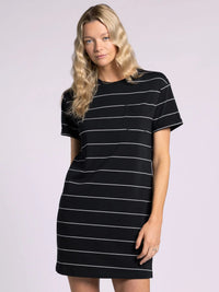 Kickback Dress - Black Stripe