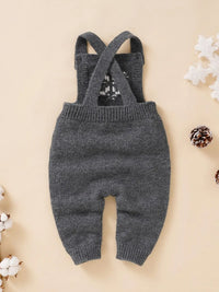 Snowflake Knit Jumpsuit - Gray