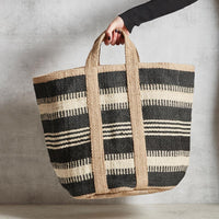 Basket Bag - Black with Ivory