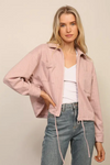 Short Pink Jacket with Collar